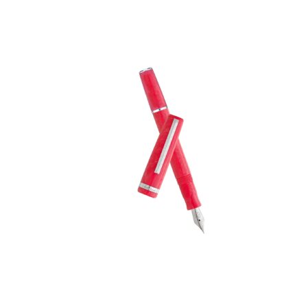 خودنویس استربروک JR Pocket Pen Carmine Red گیره نقره ای