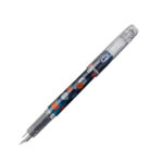 خودنویس پلاتینوم مدل پرپی Modern Maki-e رنگ آبی طرح Tsubaki