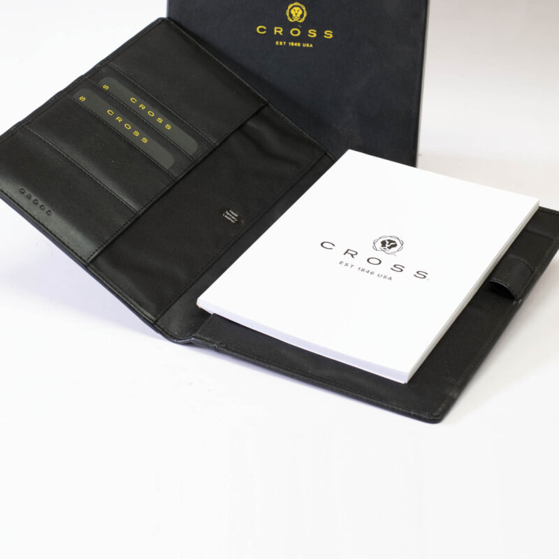 فولدر چرمی A5 کراس مشکی
