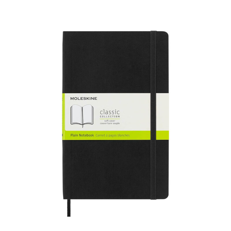 دفتر مولسکین A5 مشکی بدون خط