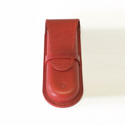 جا قلم چرمی شوالیه DLX رنگ زرشکی