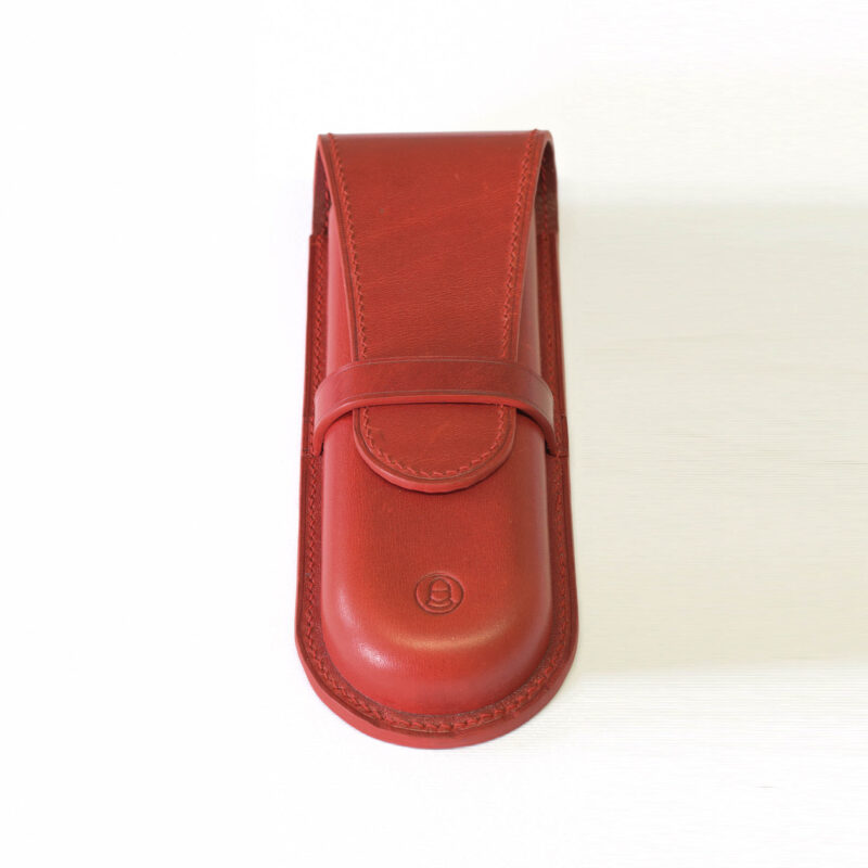 جا قلم چرمی شوالیه DLX رنگ زرشکی